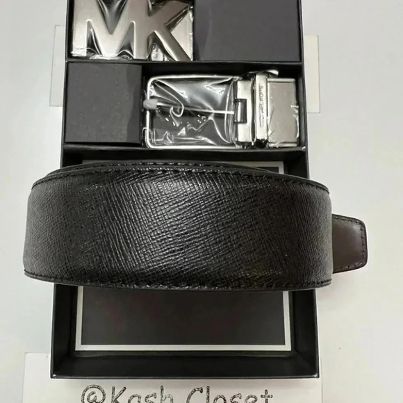 Michael Kors MK Mens Belt 4 in 1 Gift Set - Black/Brown - Picture 3 of 5